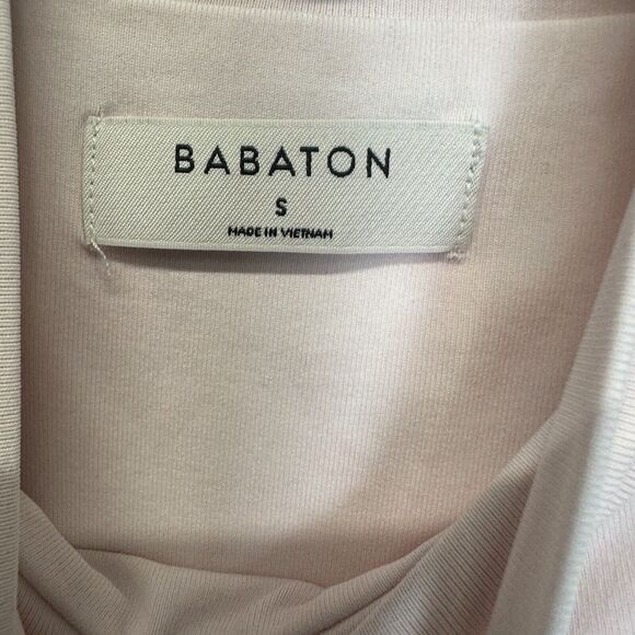 Aritzia Babaton Tank Top Womens Small Pink Knit Cropped Mockneck Sleeveless - Picture 8 of 9